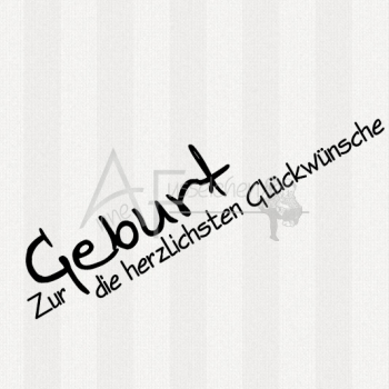 Deutscher Textstempel - Zur Geburt ... 01