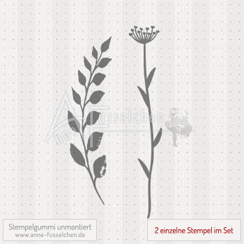 Motivstempel - Vintage Stil Zweig