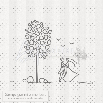 Motivstempel - Brautpaar m. Baum