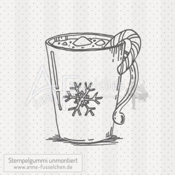 Motivstempel - Schneemanns Heißgetränk