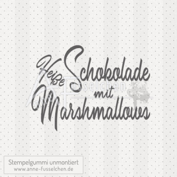 Textstempel - Heiße Schokolade mit ...