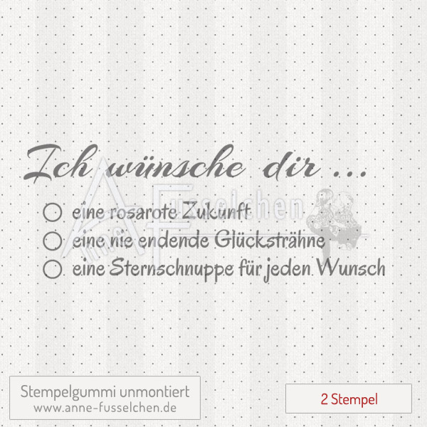 Textstempel Ich Wunsche Dir 01 Anne Fusselchen De Anne Fusselchens Stempelshop