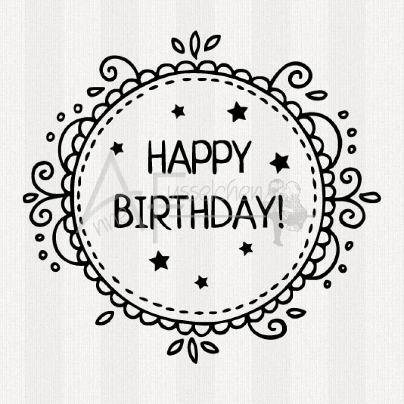Textstempel - Birthday