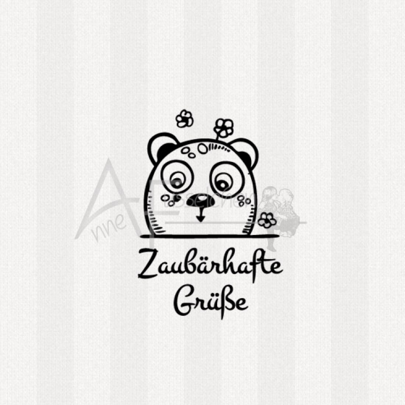 Motivstempel -  Doodle Art 03 m. Text