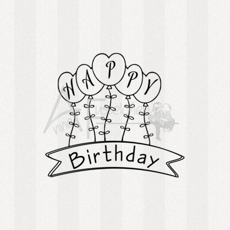 Textstempel - Happy Birthday 01 (kl)