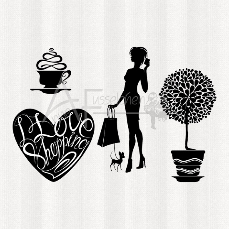 Stempelset - Shopping 04