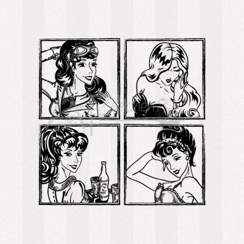 Motivstempel - Pinups 01