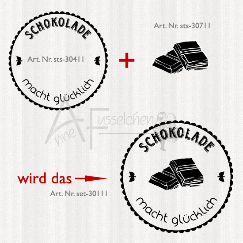 Set - Schokolade macht ... | ø 5,0 cm