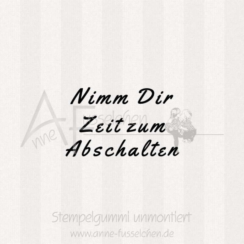 Ministempel - Nimm Dir Zeit ... | ø 3,0 cm