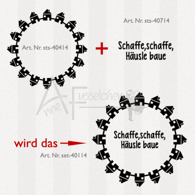 Set - ... Häusle baue | ø 5,0 cm