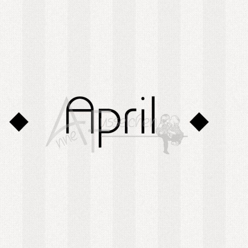 Textstempel - April