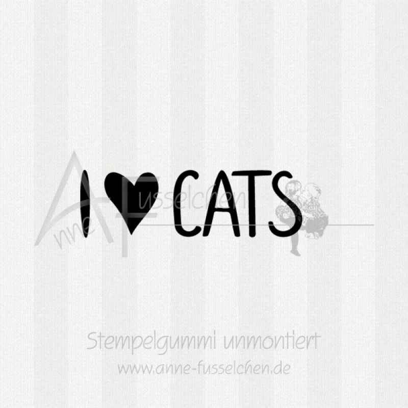 Textstempel - I love Cats