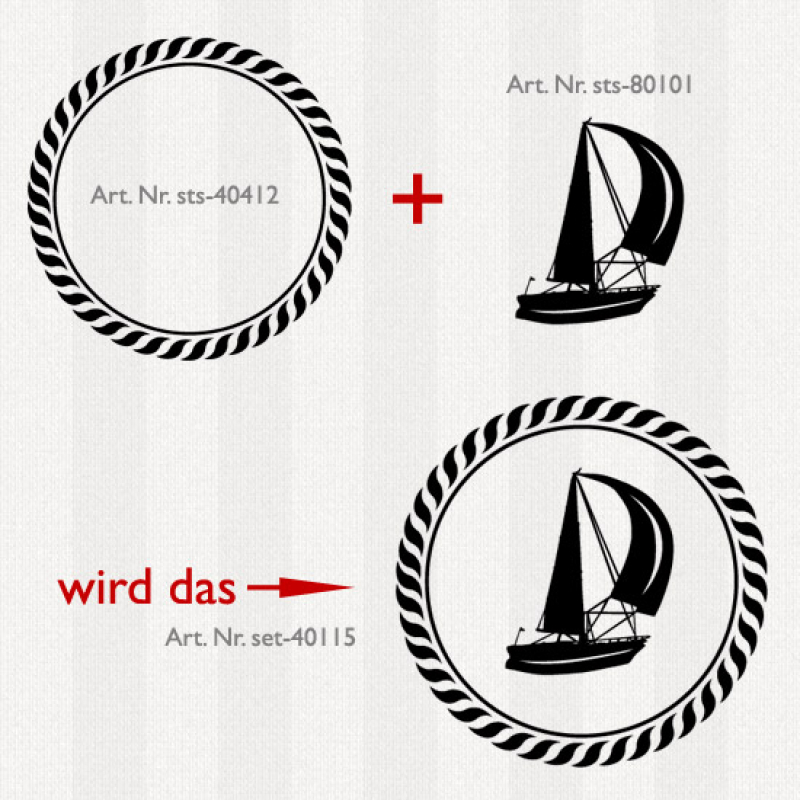 Set - Segelboot | ø 5,0 cm