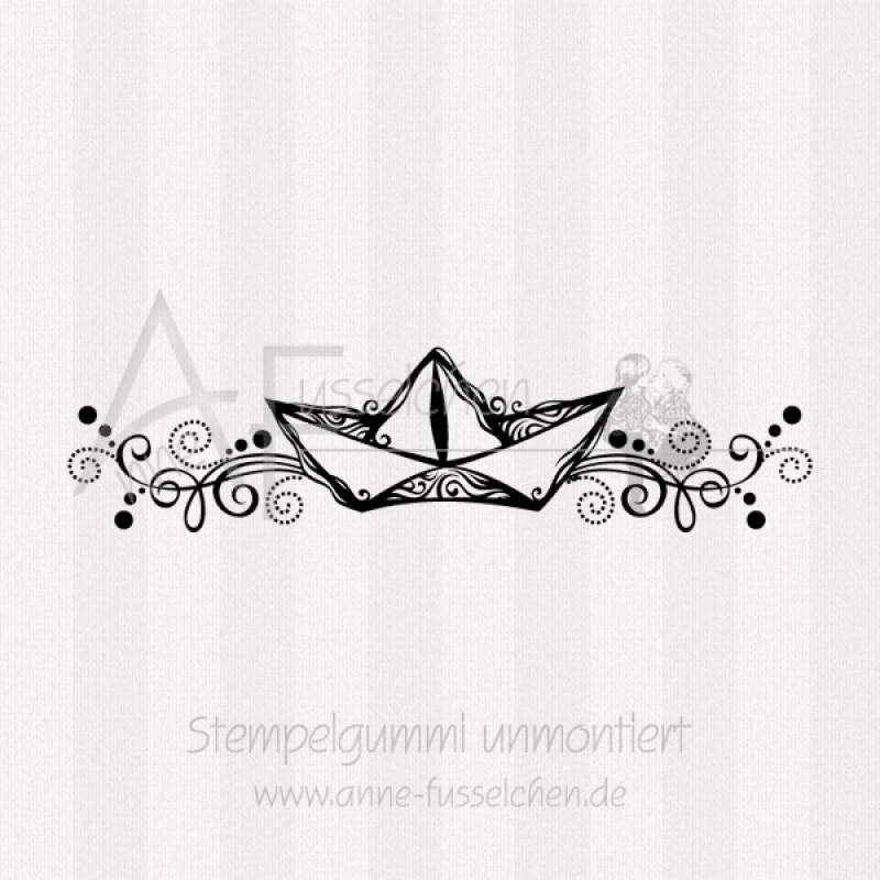 Motivstempel - Papierboot