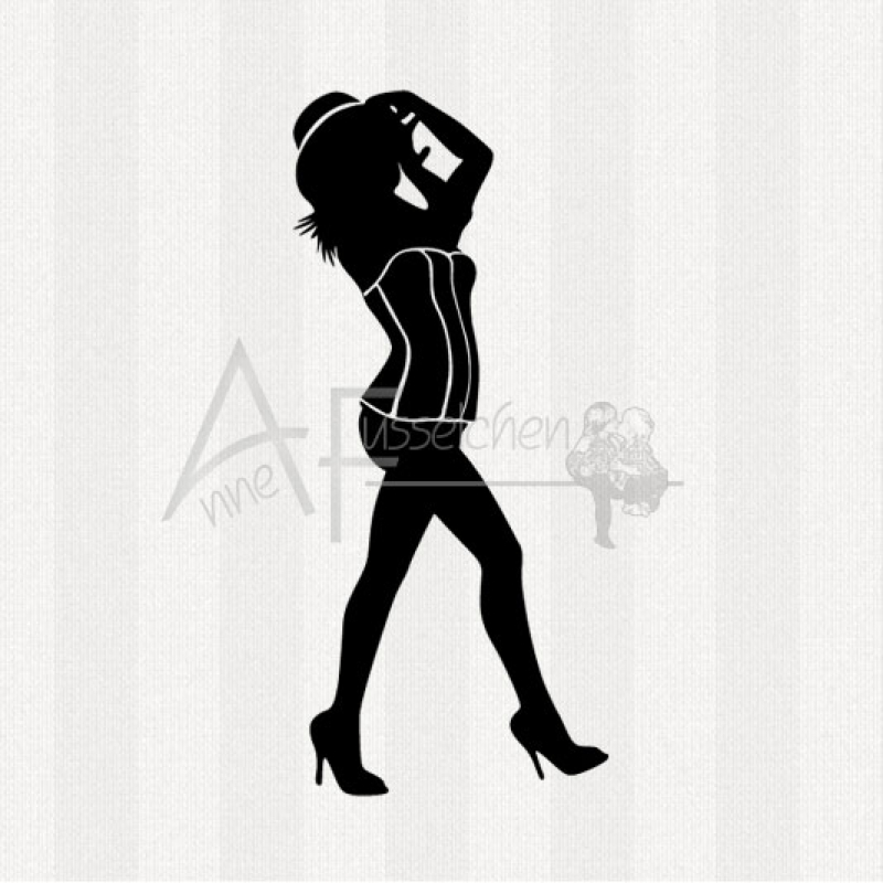 Motivstempel - Girl mit Hut