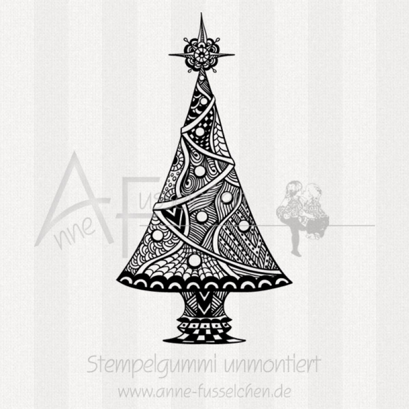 Motivstempel - Zentangle Tanne 02