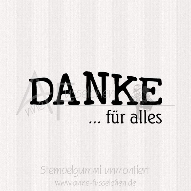 Textstempel - Danke für alles