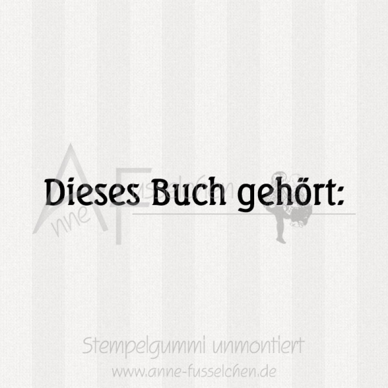 Textstempel - Dieses Buch gehört 01