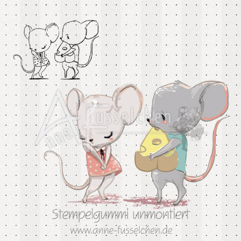 Motivstempel - Mäusepaar (kl)