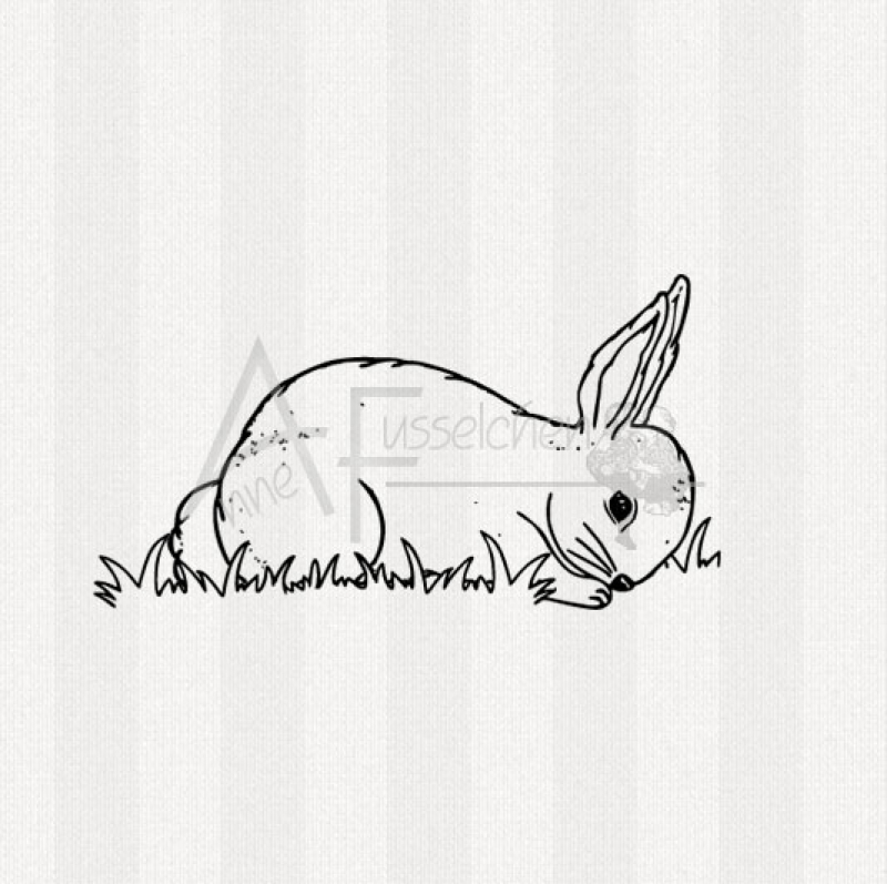 Motivstempel - Hase im Gras (kl)