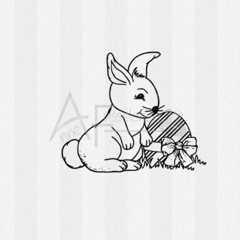 Motivstempel - Hase mit Ei (kl)