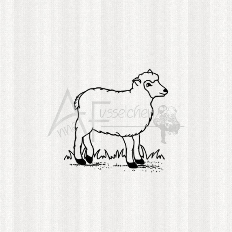 Motivstempel - Schaf im Gras 01 (kl)