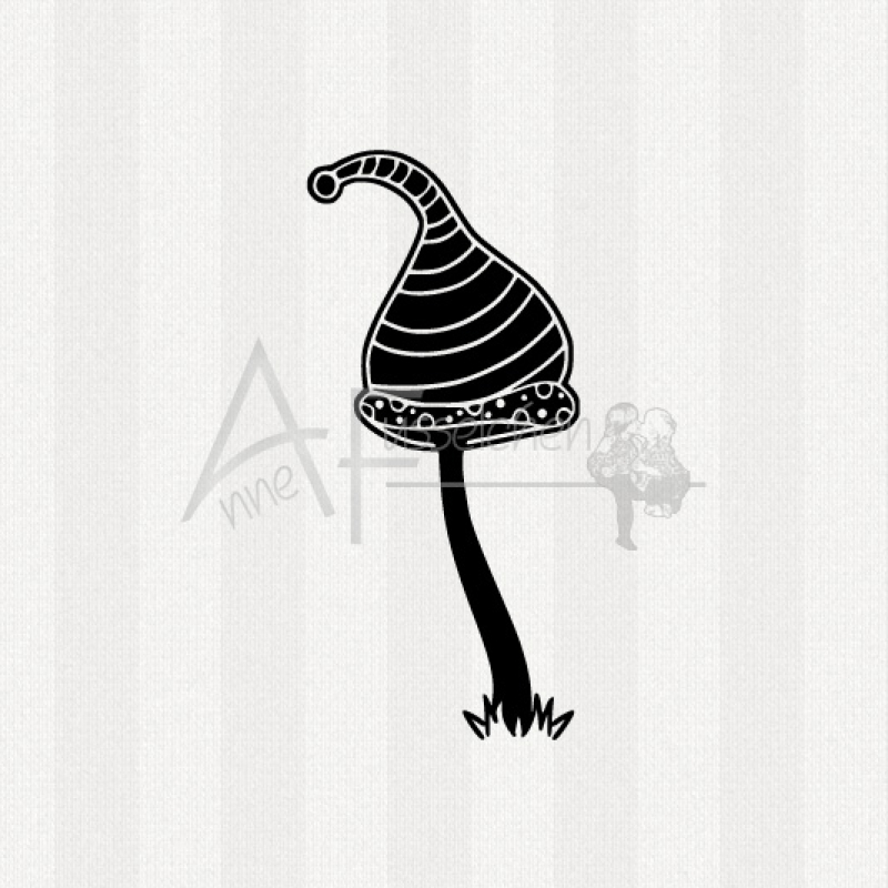 Motivstempel - Drolliger Pilz 16 mit Gras