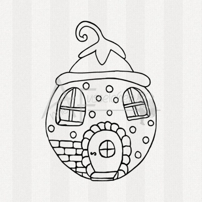 Motivstempel - Drolliges Haus 01