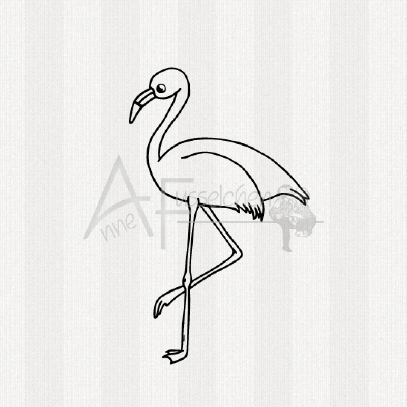 Motivstempel - Flamingo 04