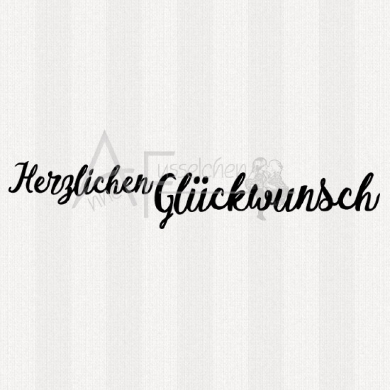 Textstempel - Herzlichen Glückwunsch