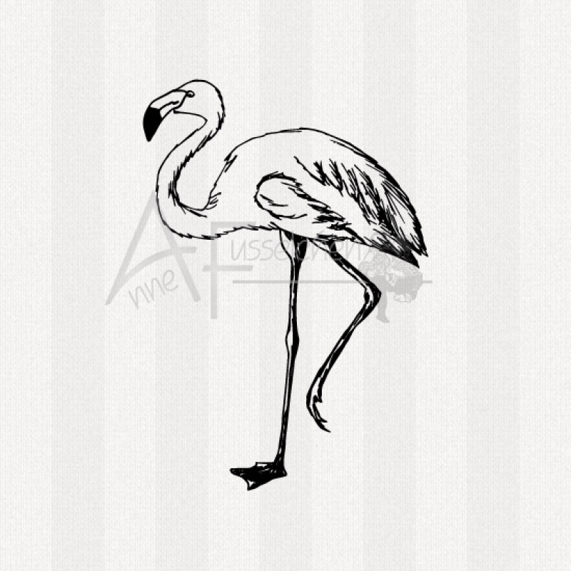 Motivstempel - Flamingo 02a