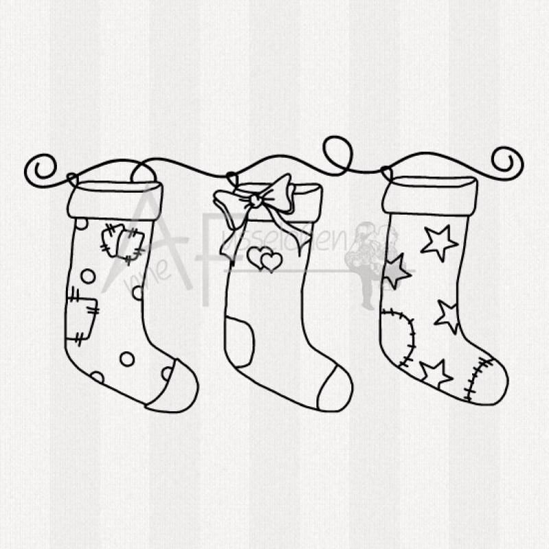 Motivstempel - Weihnachtssocken 01