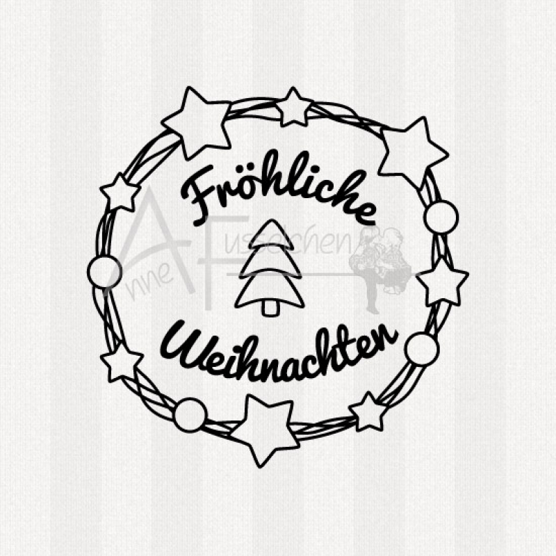 Textstempel - Fröhliche Weihnachten 01