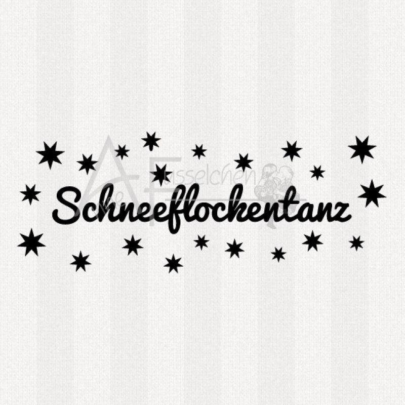 Textstempel - Schneeflockentanz