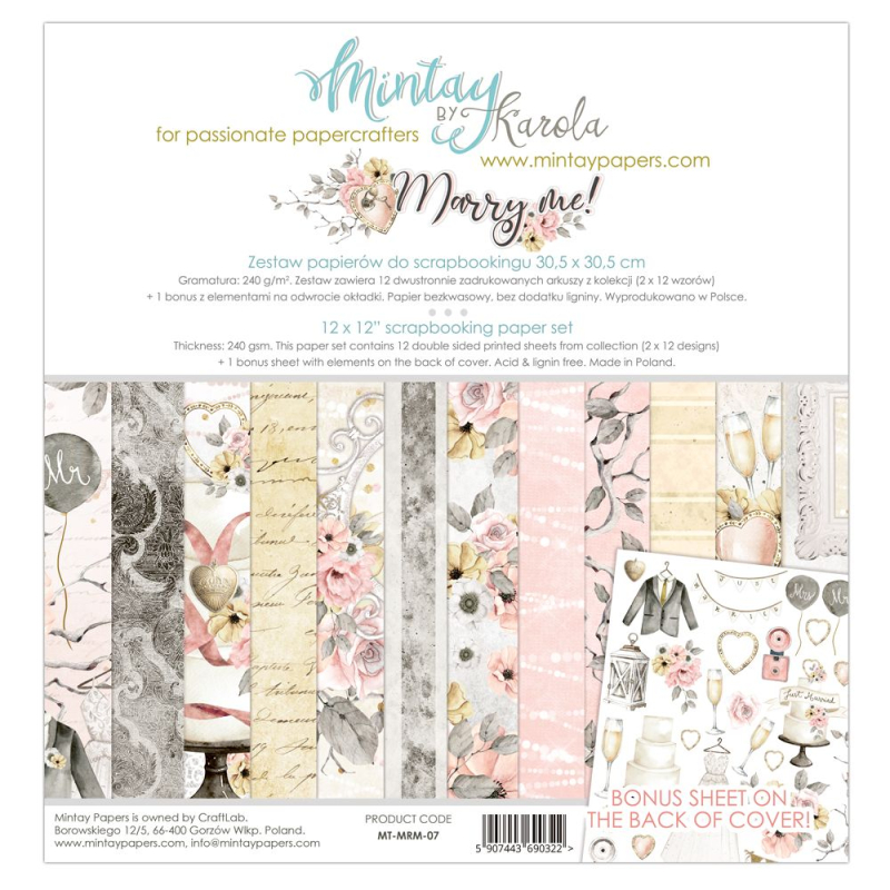 Mintay by Karola - Marry Me | Paper Pad 12 x 12