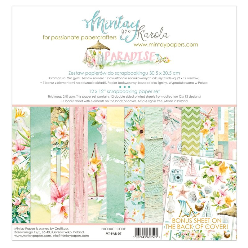 Mintay by Karola - Paradise | Paper Pad 12 x 12