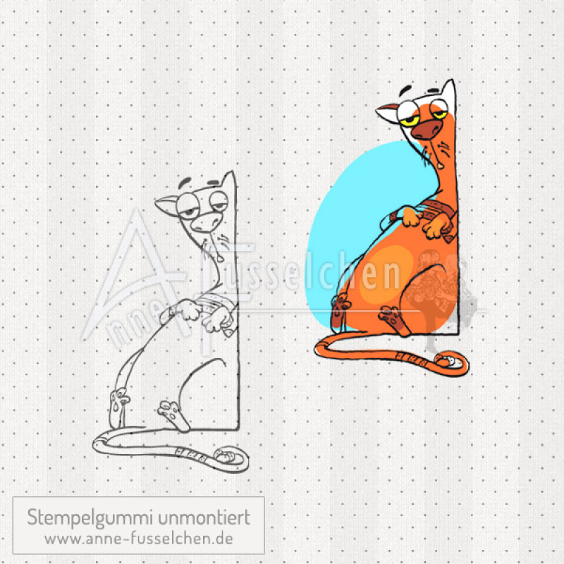 Motivstempel - Kuno satt & faul