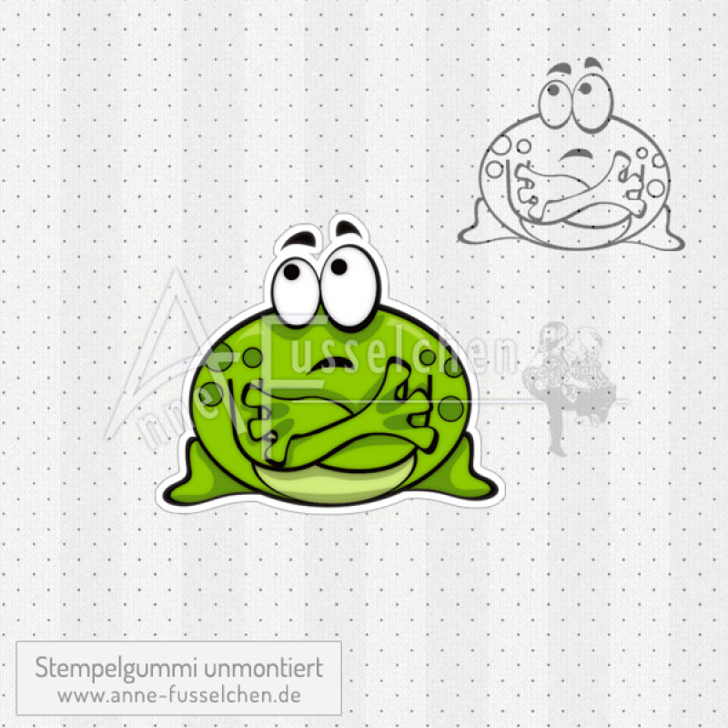 Motivstempel - Nachdenklicher Frosch