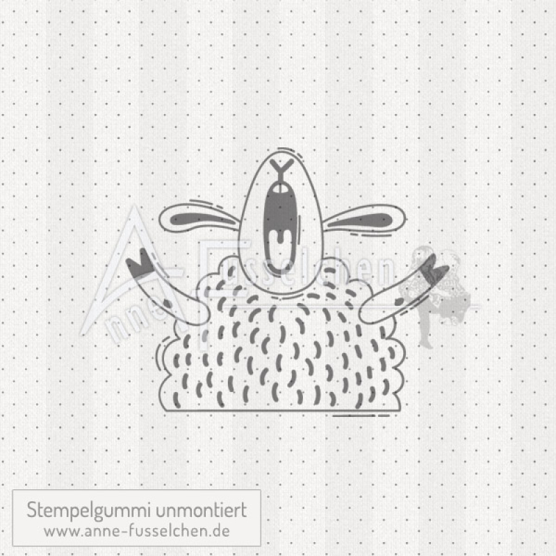Motivstempel - Singendes Schaf