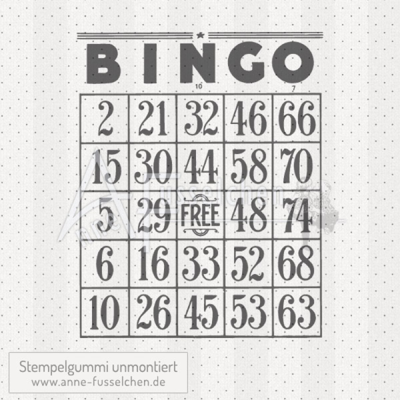 Hintergrundstempel - Bingokarte | anne-fusselchen.de
