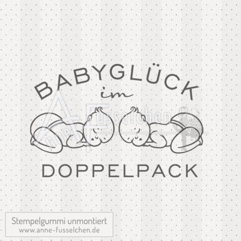 Textstempel - Babyglück im Doppelpack 02