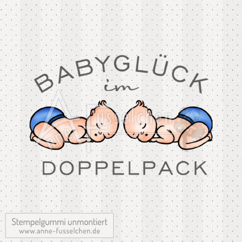 Textstempel - Babyglück im Doppelpack 02 - Beispiel