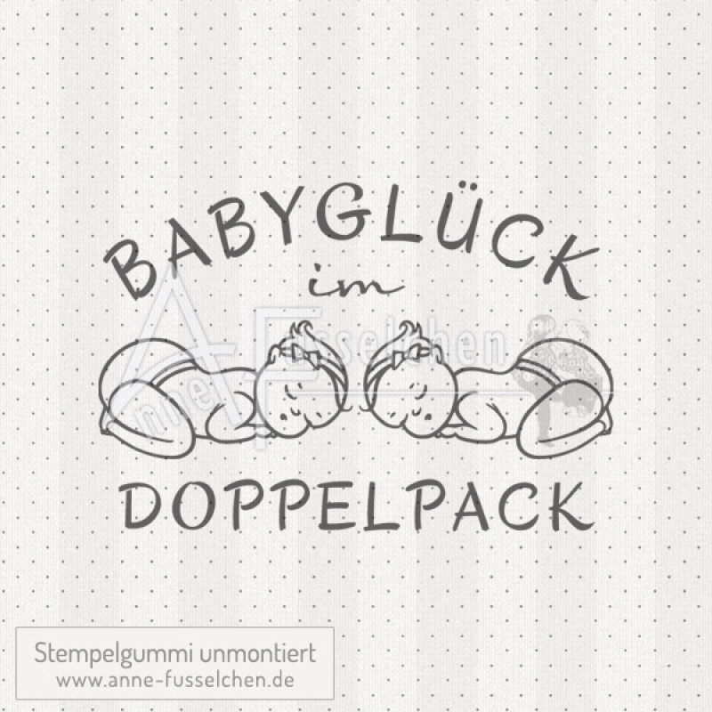 Textstempel - Babyglück im Doppelpack 03