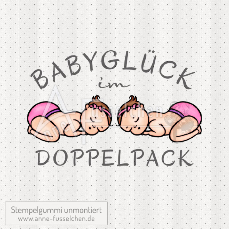 Textstempel - Babyglück im Doppelpack 03 - Beispiel