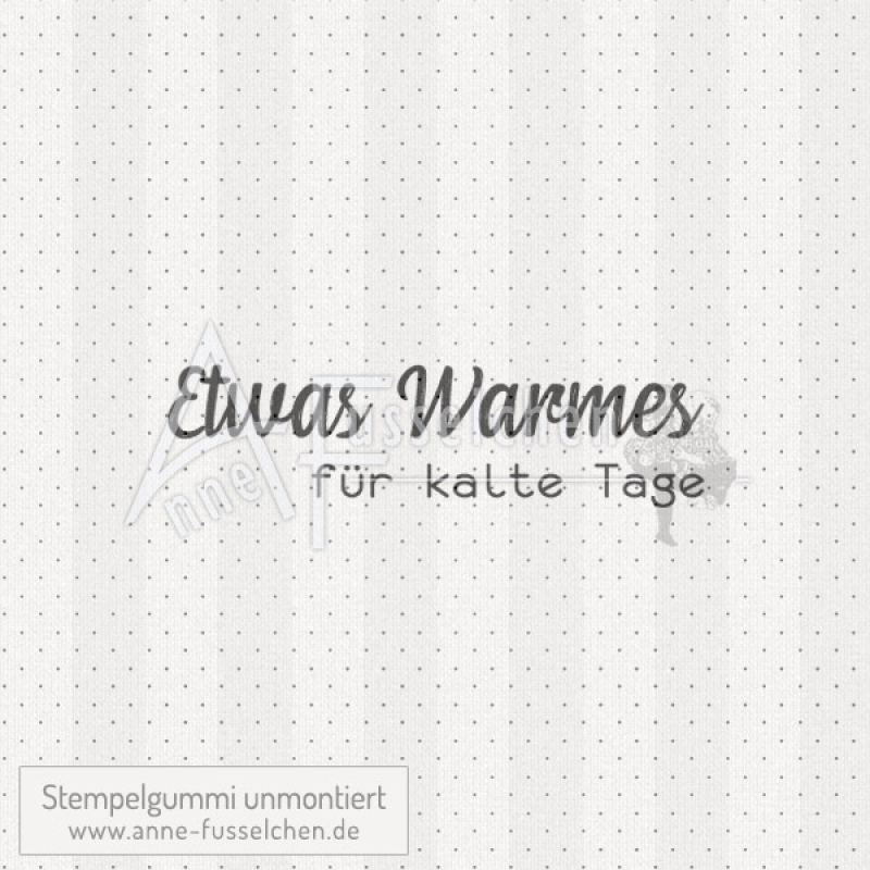 Textstempel - Etwas warmes für ... (gr) | anne-fusselchen.de