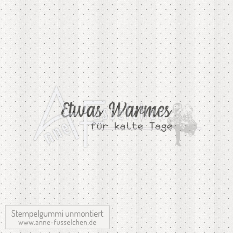 Textstempel - Etwas warmes für ... (kl) | anne-fusselchen.de