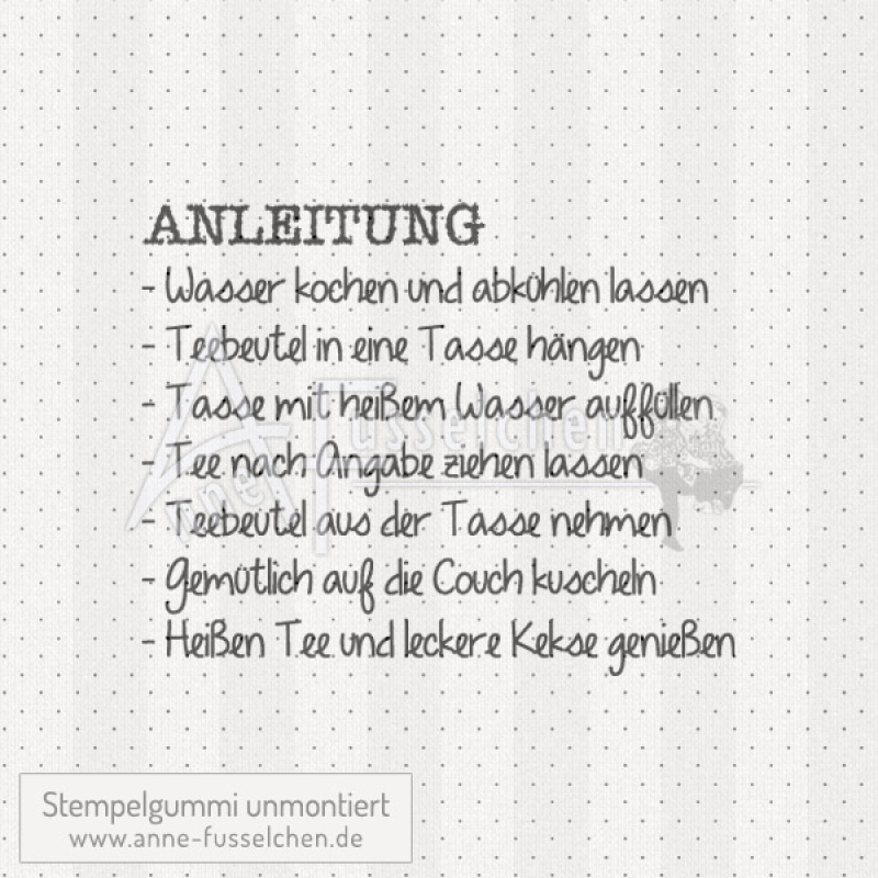 Textstempel - Anleitung (für Teebeutelbuch)