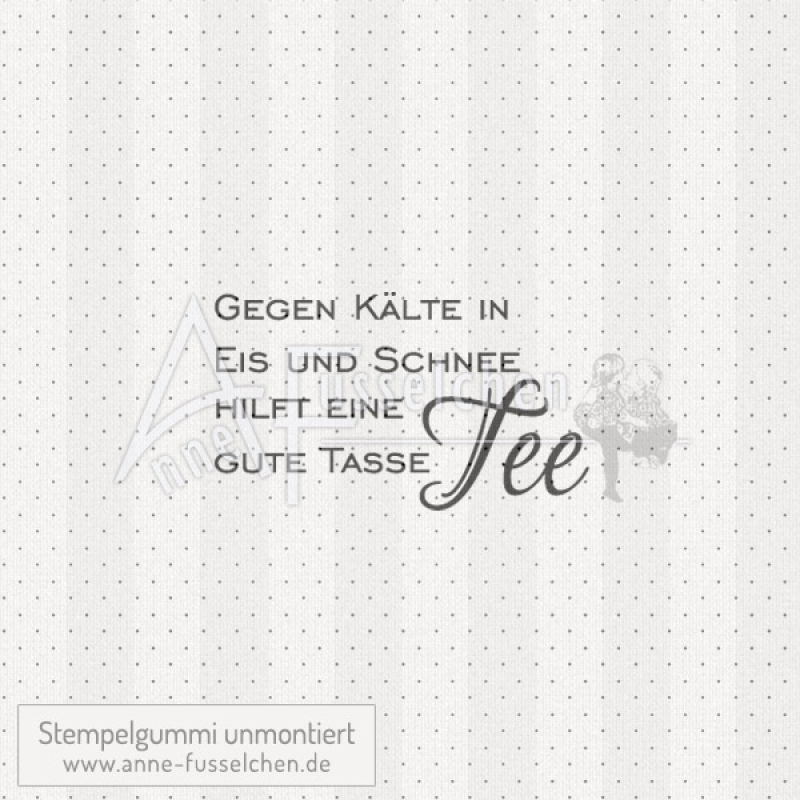 Textstempel - Gegen Kälte in Eis ... | anne-fusselchen.de