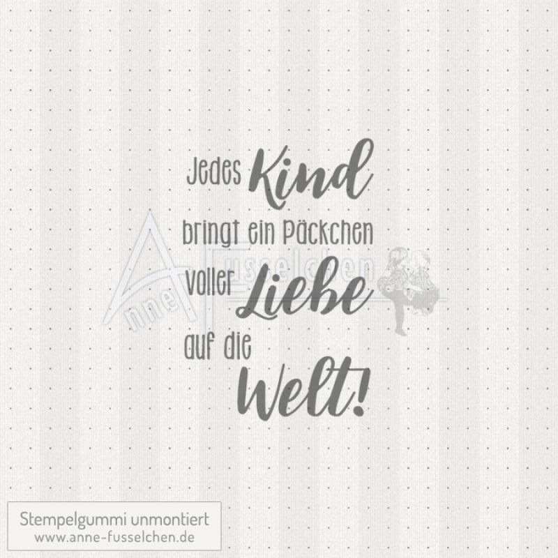 Textstempel - Jedes Kind bringt ein Päckchen ...
