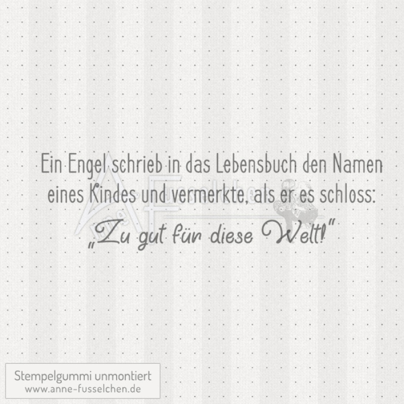 Textstempel - Ein Engel schrieb in ...